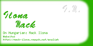 ilona mack business card